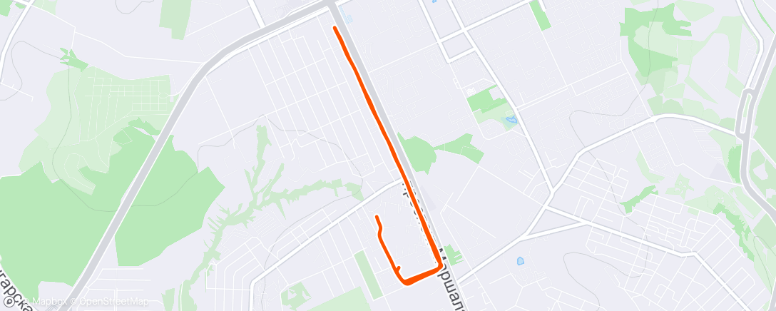 Map of the activity, Утренний забег