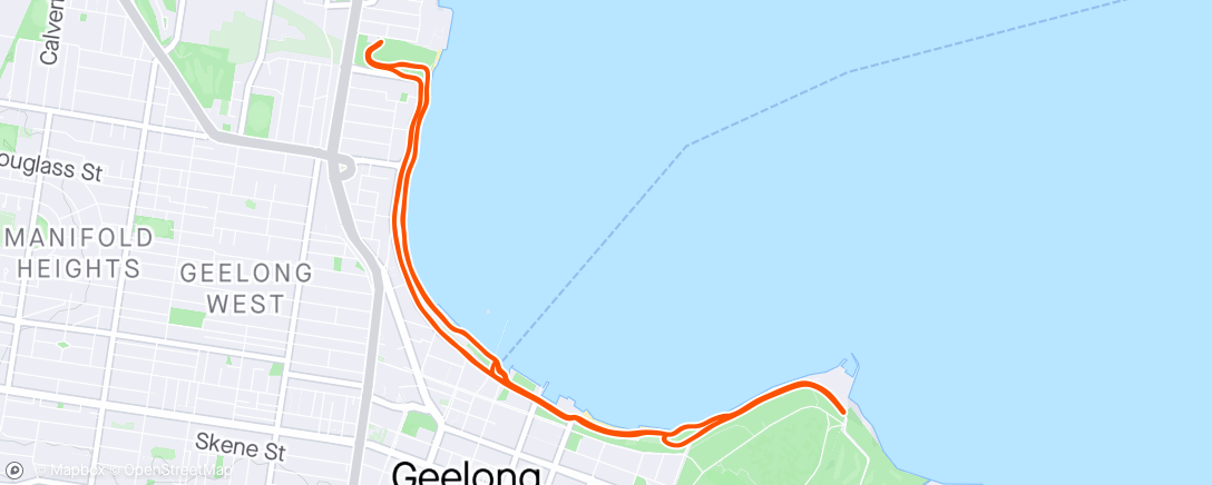 Map of the activity, Ironman 70.3 Geelong - Løp