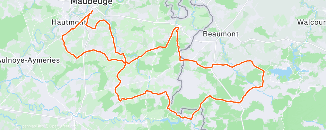 Map of the activity, Sortie vélo le matin