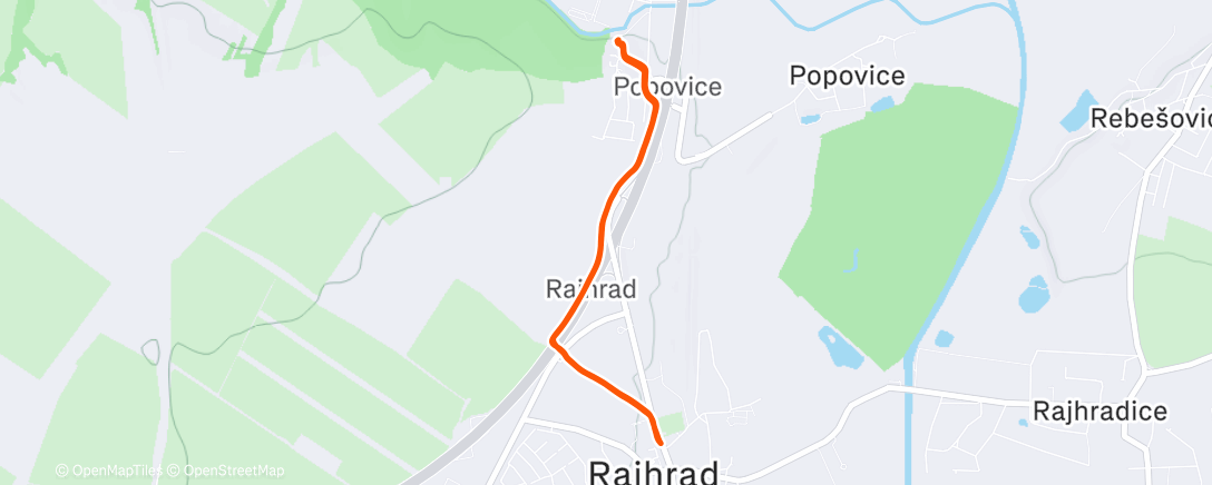 Map of the activity, Afternoon Walk