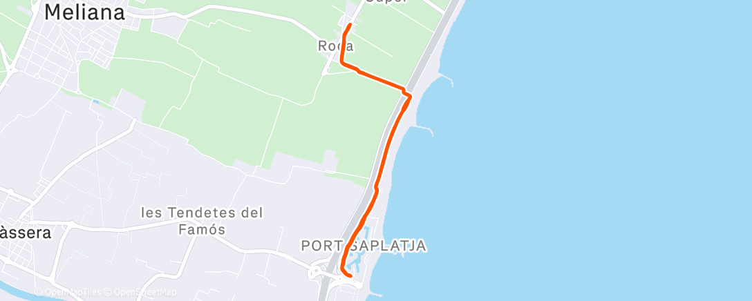 Map of the activity, Caminata de mañana