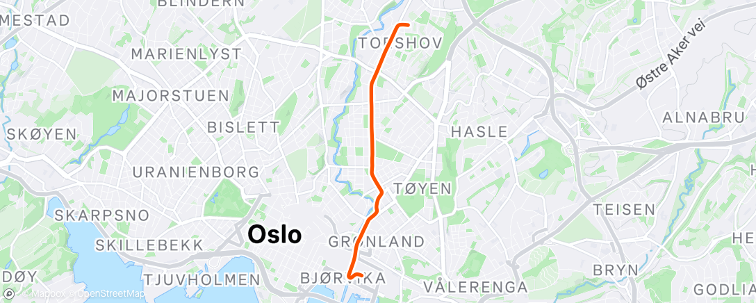 Map of the activity, Morning Ride