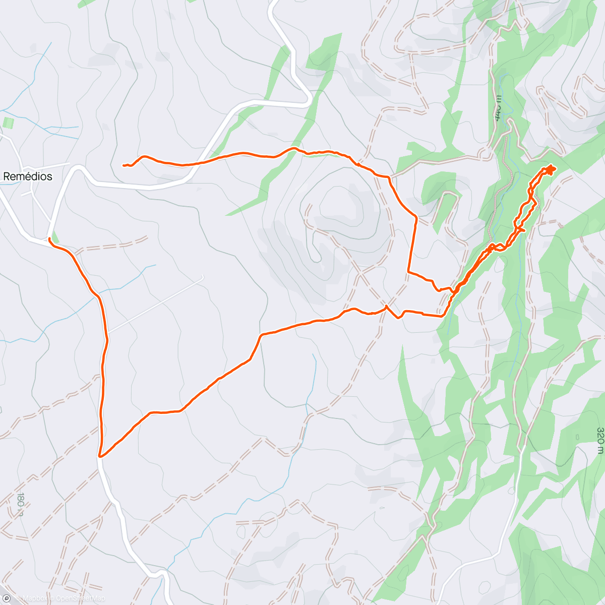 Map of the activity, Evening Hike