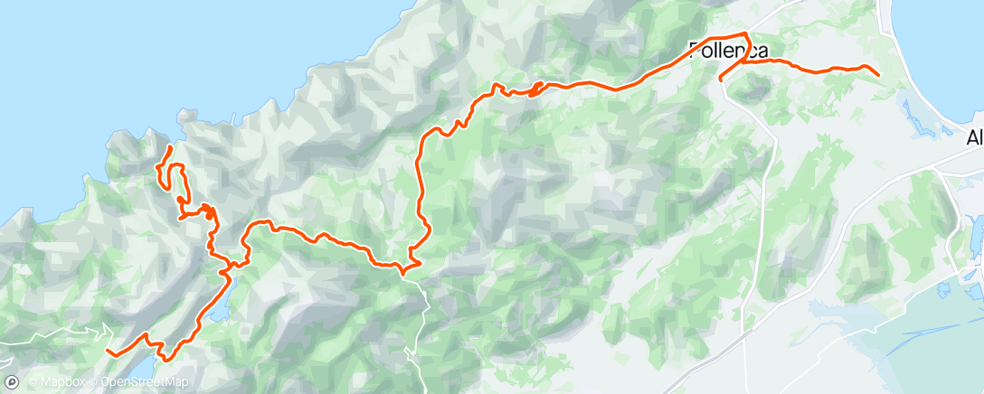 Map of the activity, Sa Calobra and Puig Major