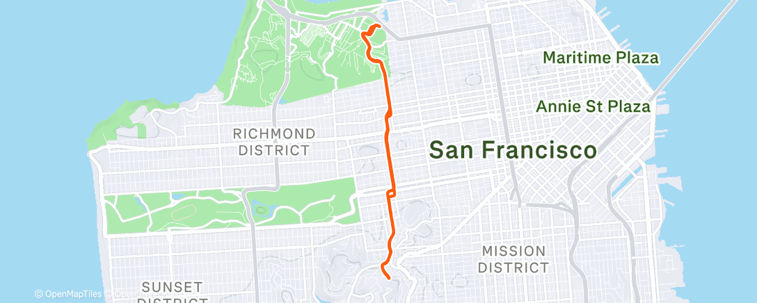 Map of the activity, Lunch Ride