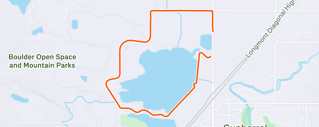 Map of the activity, Afternoon Run