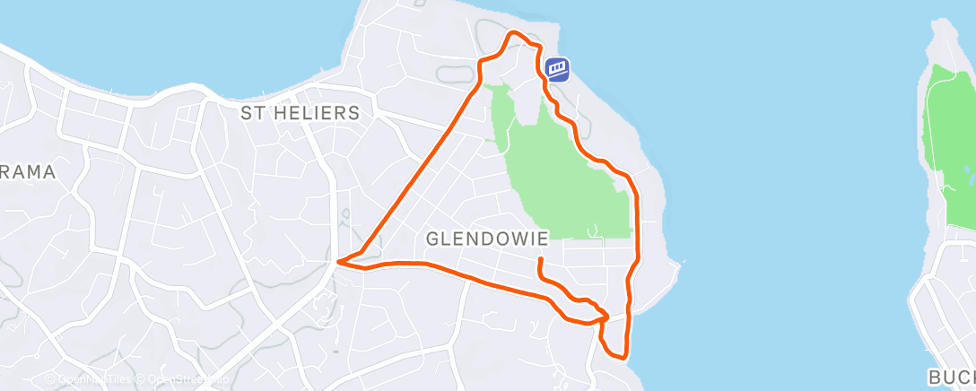 Map of the activity, Morning Run
