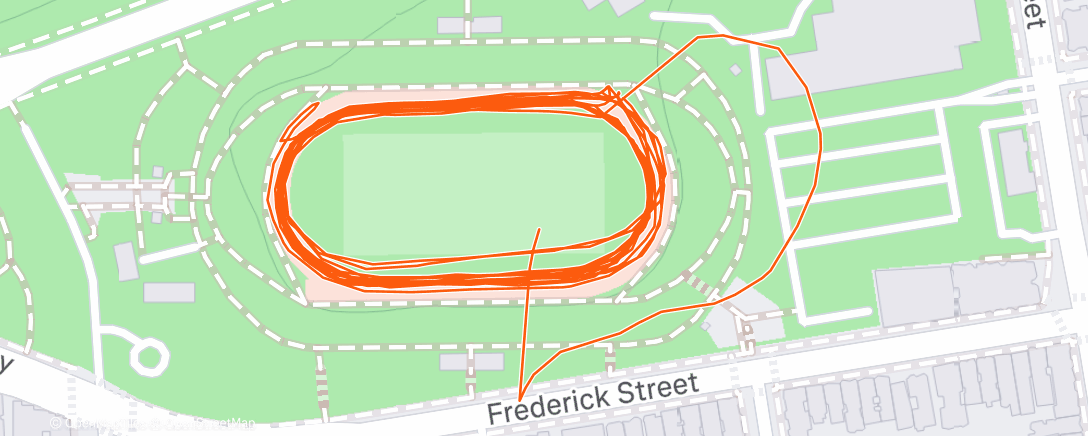 Map of the activity, NYE track