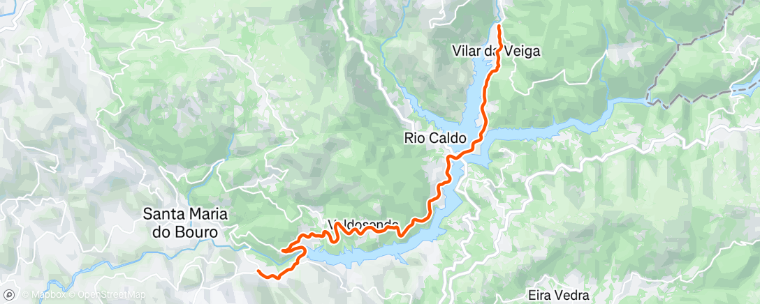 Map of the activity, Volta de bicicleta vespertina