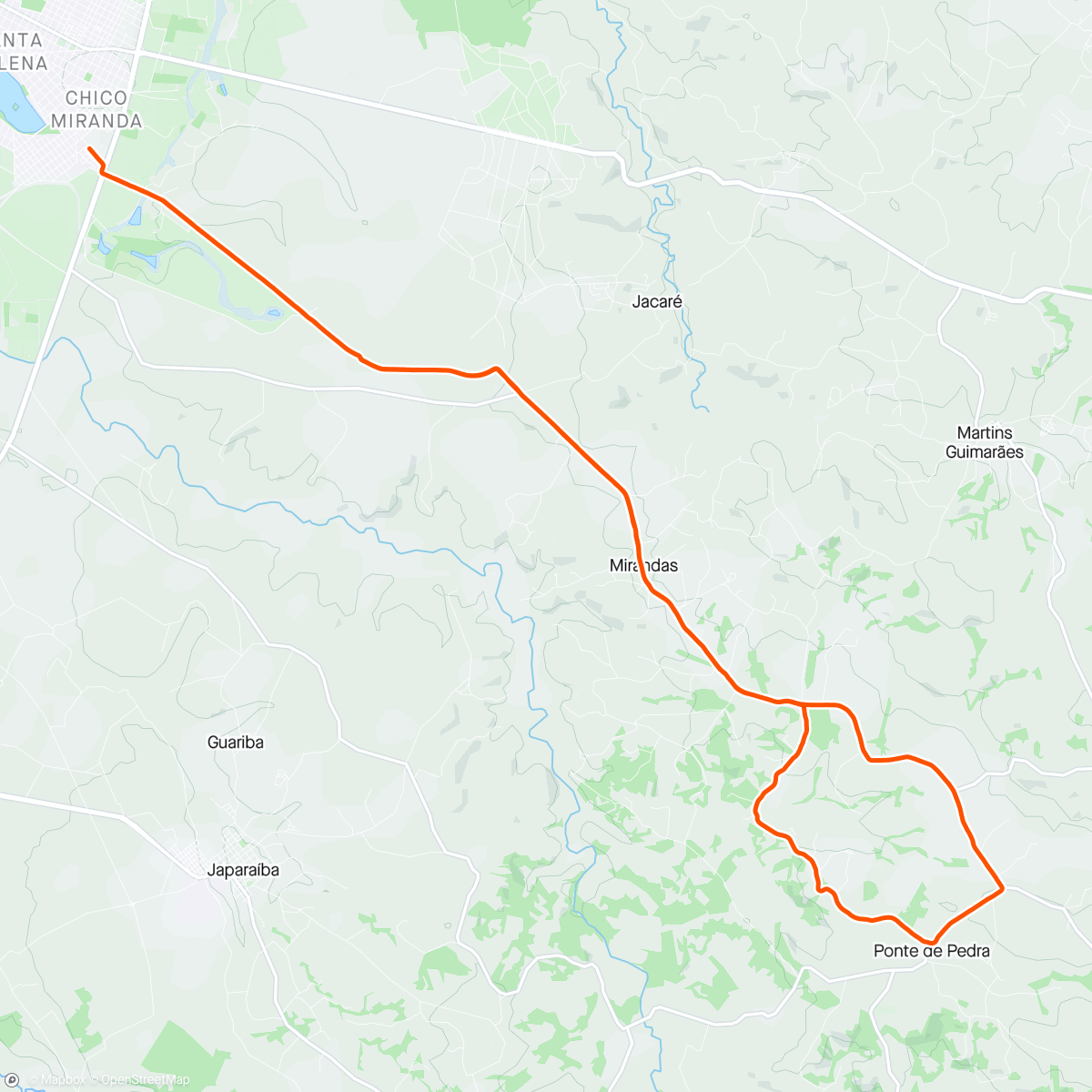 Map of the activity, Percurso completo Terça Sangrenta