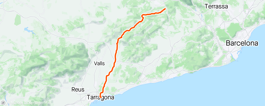 Map of the activity, Tarragona - La Pobla de Claramunt