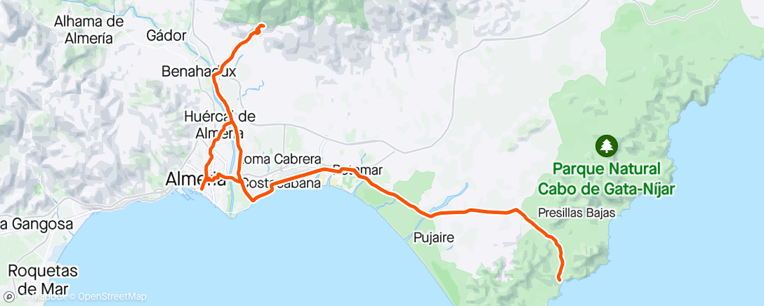 Map of the activity, San José + Baños