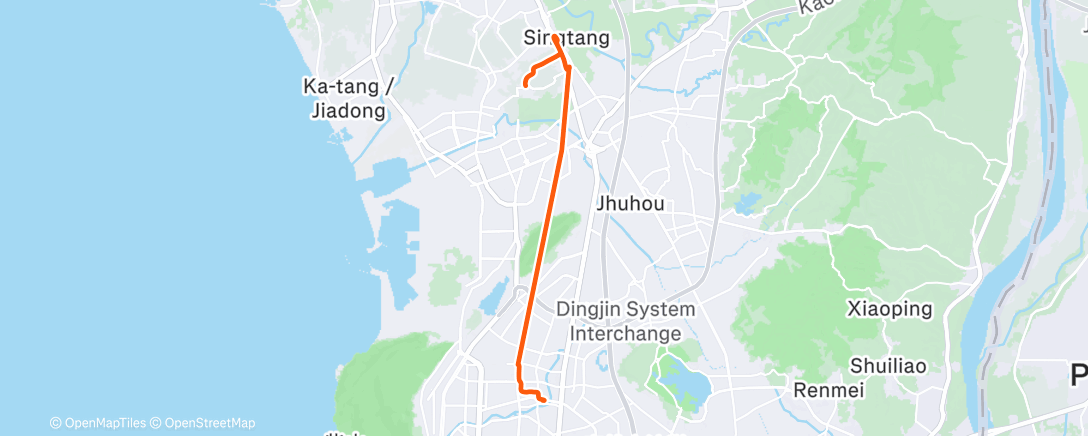 Карта физической активности (傍晚騎乘)