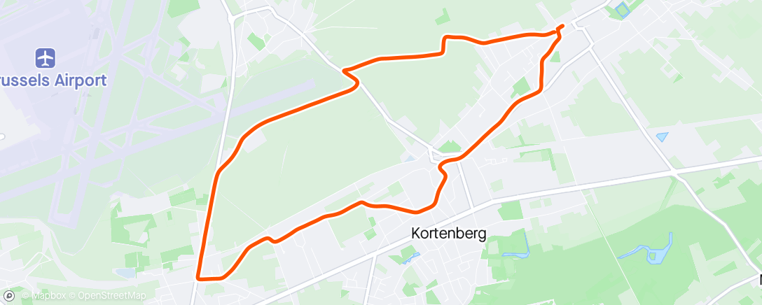 Mapa da atividade, duurloop 10km