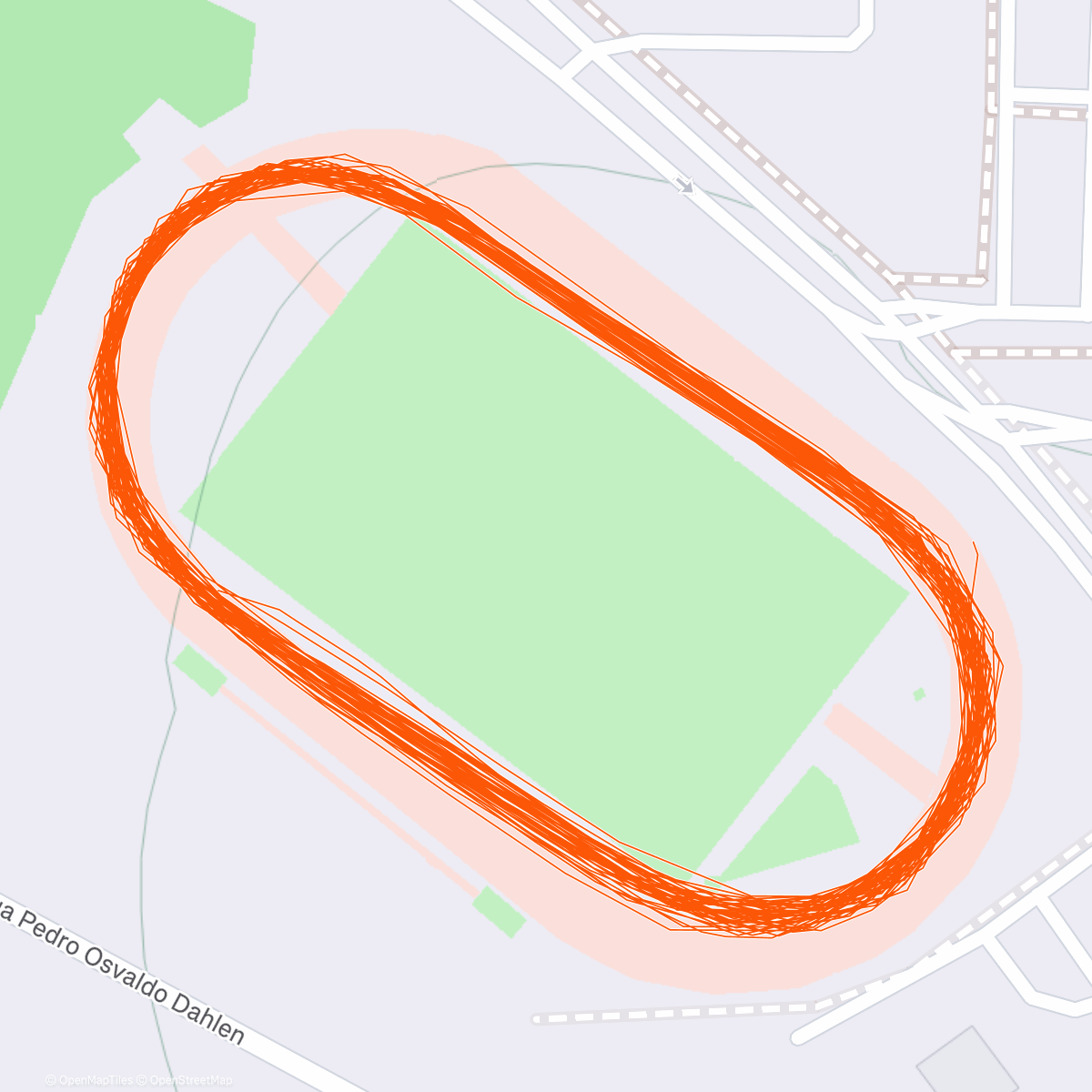 Map of the activity, Corrida matinal