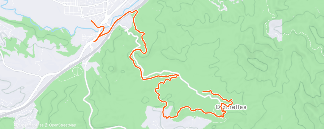 Map of the activity, Morning Run