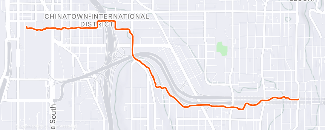 Map of the activity, walk home