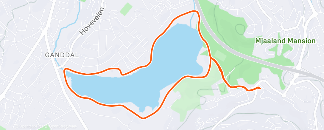 Map of the activity, Afternoon Run