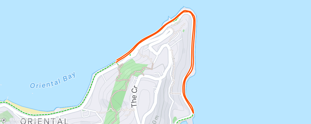 Map of the activity, Afternoon Run