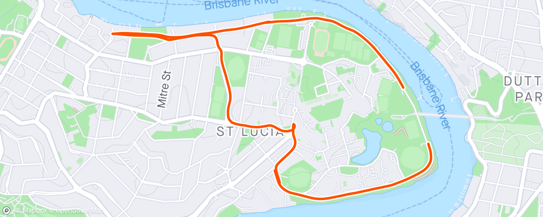 Map of the activity, Wet Morning Run