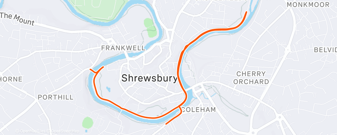 Map of the activity, Morning Run