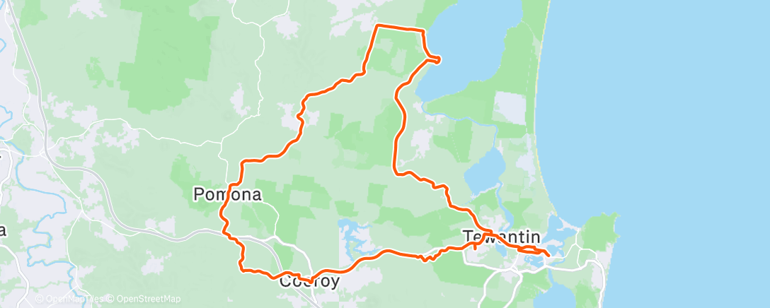 Map of the activity, Black Mt Cootharaba boreen point