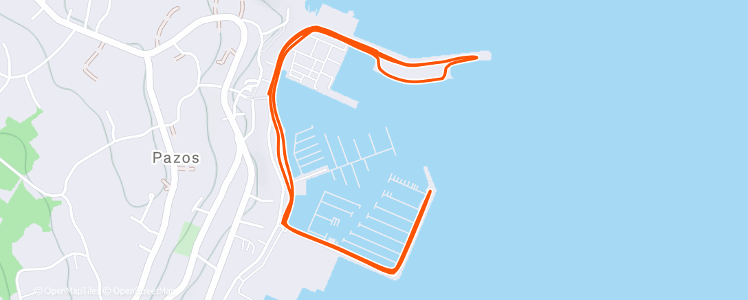 Map of the activity, Lunch run