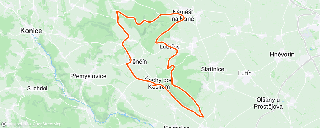 Map of the activity, MTB