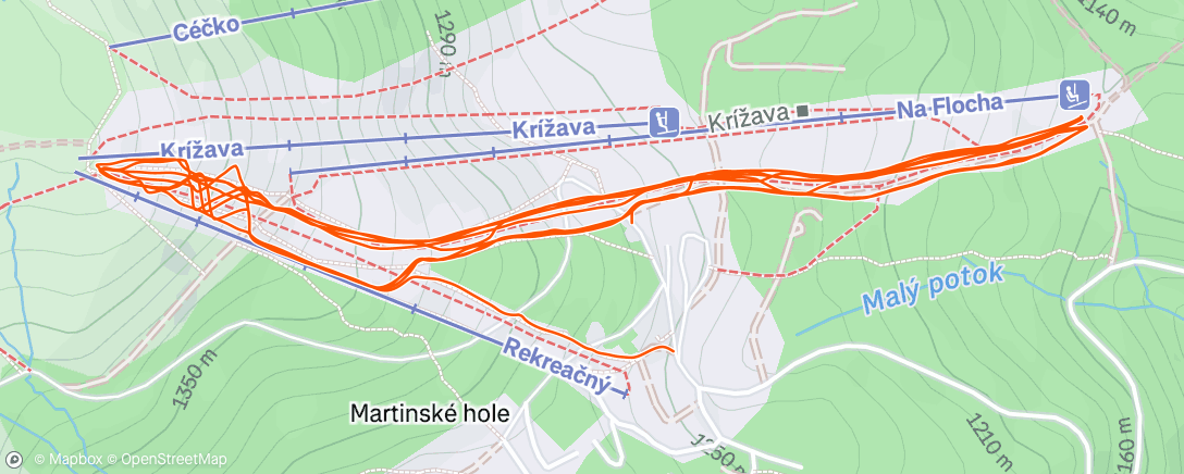 Map of the activity, Morning Backcountry Ski