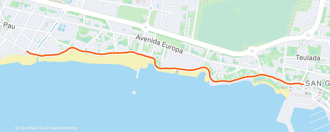 Map of the activity, Утренний забег