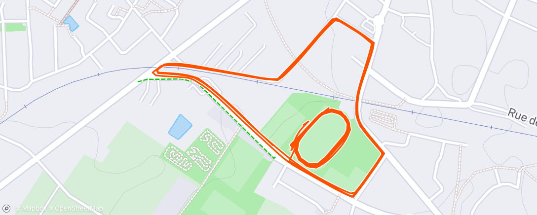 Mapa de la actividad, Echauff 
+ 2 séries de 6 x 1'/1' (R'=4')
+ Récup