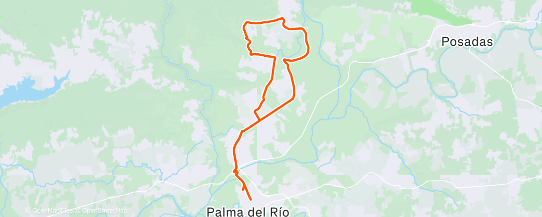 Map of the activity, Bicicleta por la mañana