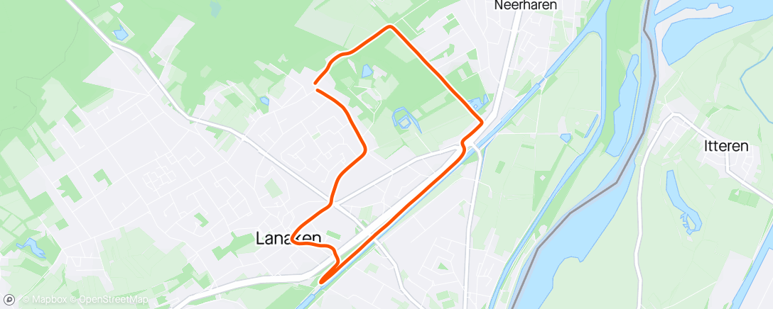 Map of the activity, Afternoon run with Romy🥰