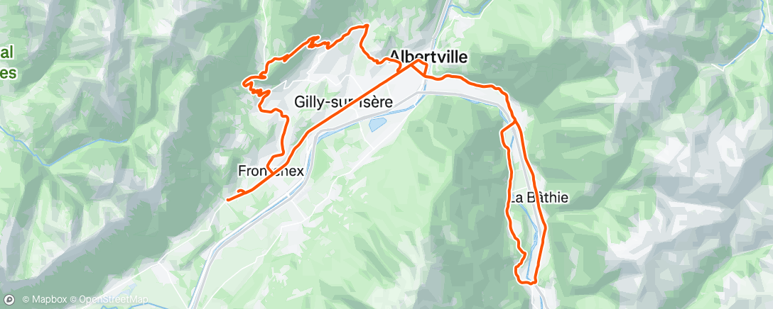 Map of the activity, Sortie vélo dans l'après-midi