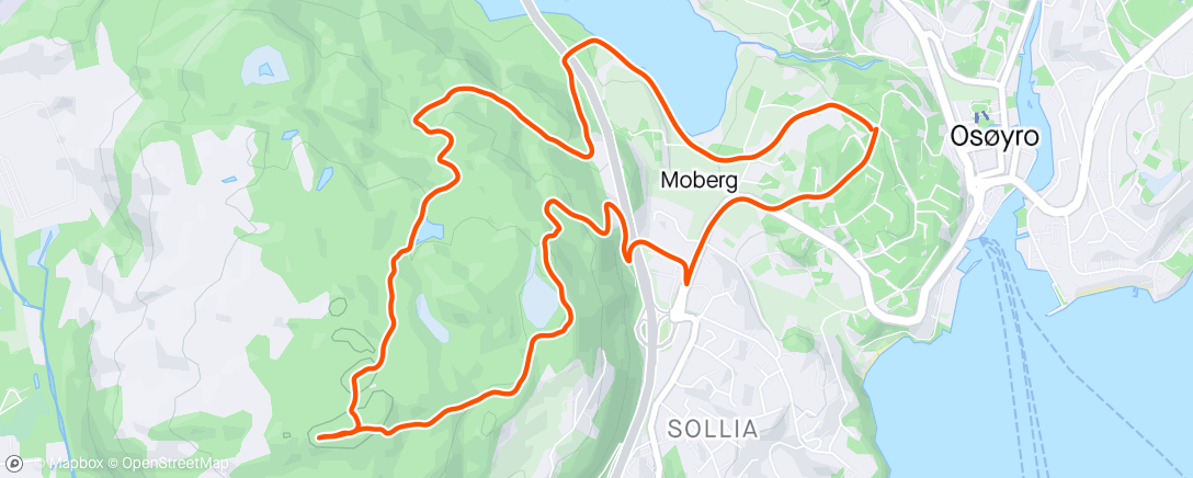 Map of the activity, Liafjellet