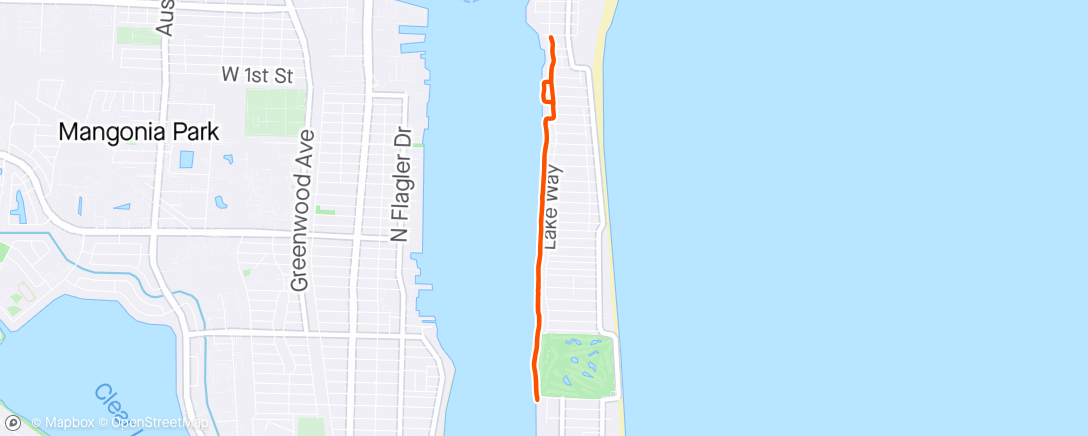 Map of the activity, West palm