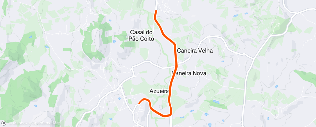 Map of the activity, 12 min + (4X1200mt) + 12 min