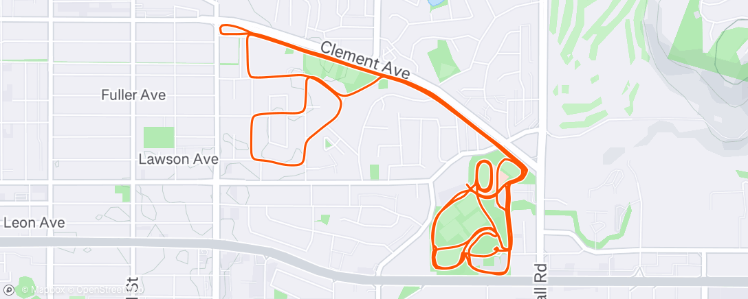 Map of the activity, Morning Run