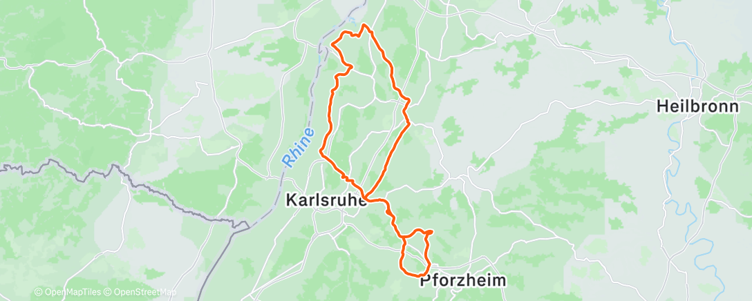 Map of the activity, Fahrt am Morgen