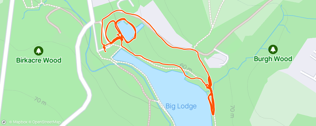 Map of the activity, OO Bootcamp - lots of running 🏃‍♀️ and up Hell Hill 4 times! Worn out……