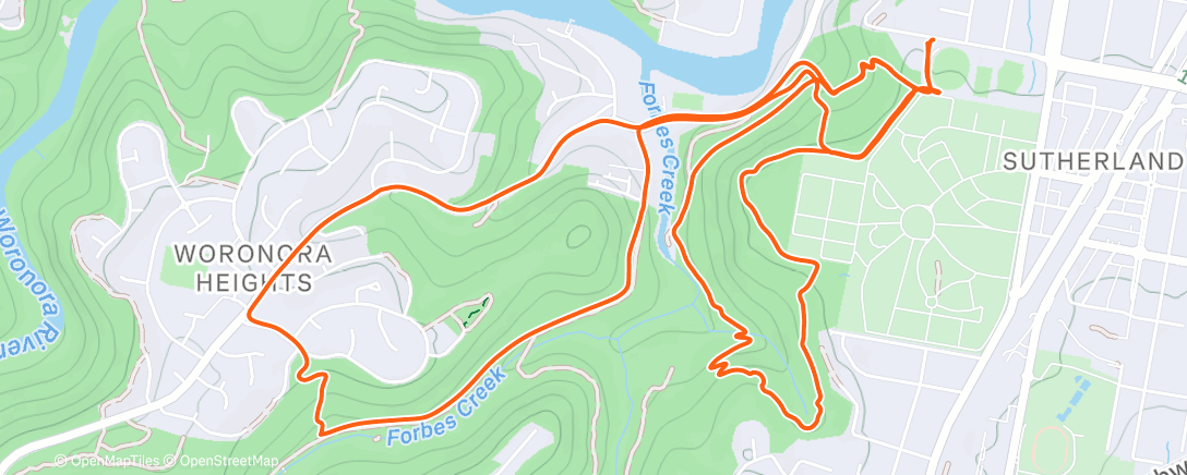 Map of the activity, Afternoon Mountain Bike Ride