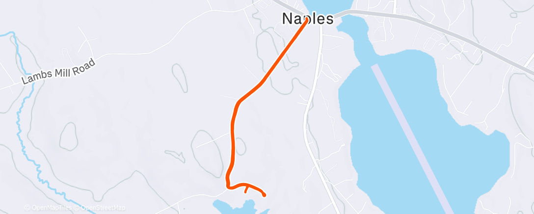 Map of the activity, Afternoon Run