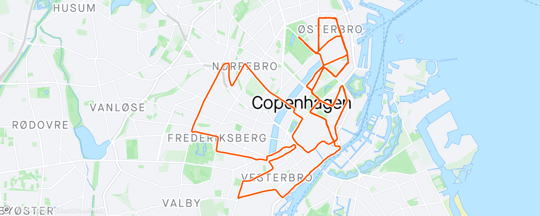 Map of the activity, Run / walk-jogging in Copenhagen