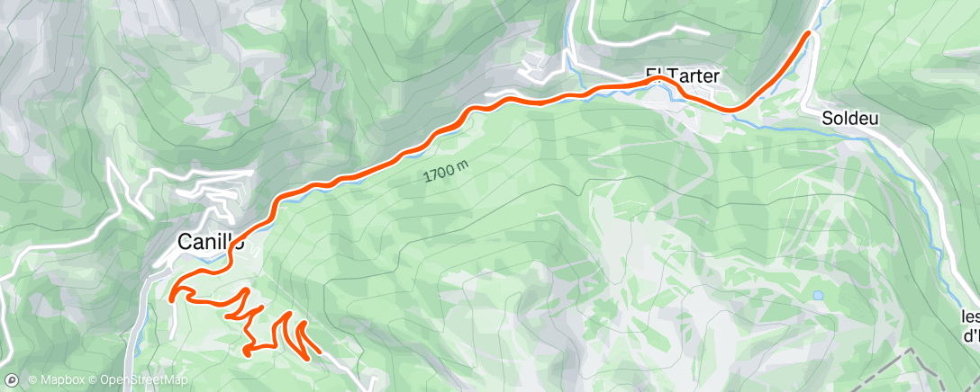 Map of the activity, Sortie vélo le matin
