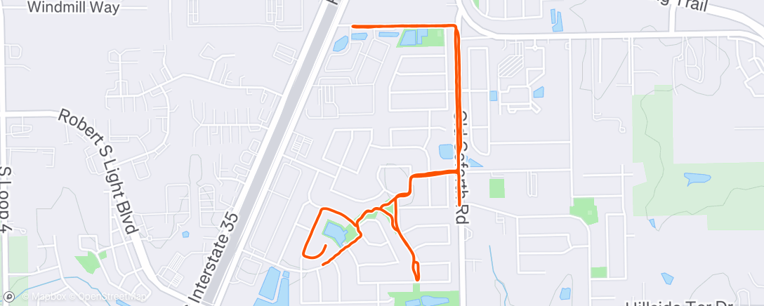 Map of the activity, Morning Run