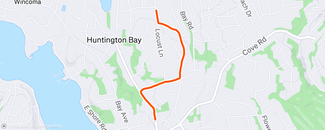 Map of the activity, Afternoon Run