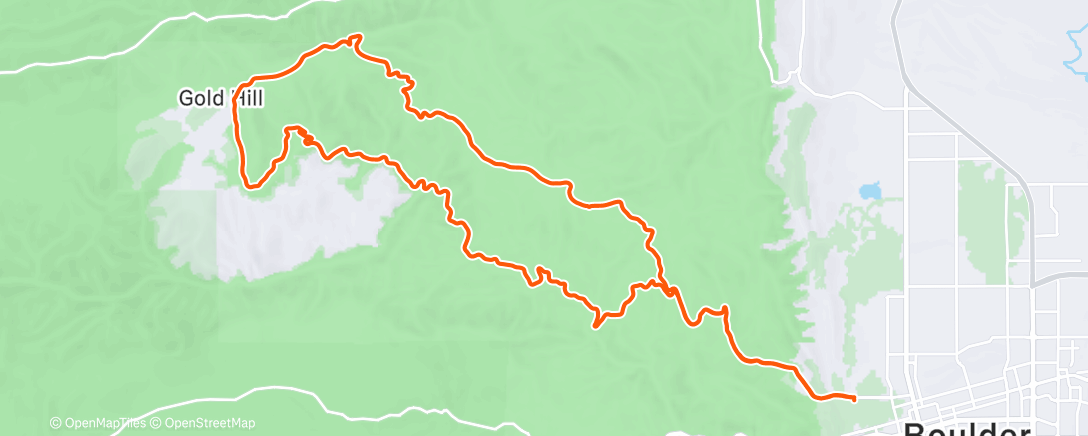 Map of the activity, Lunch Trail Run