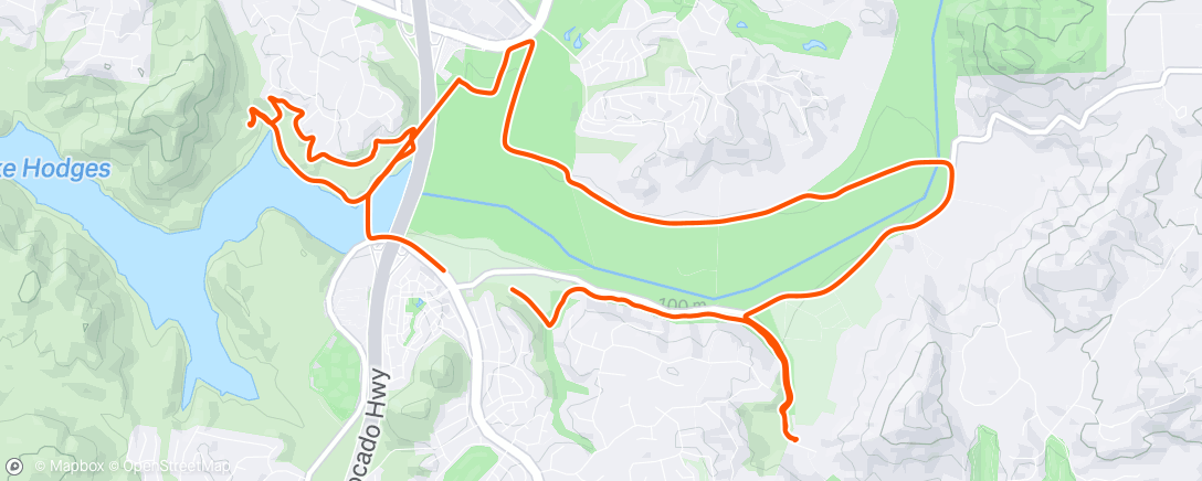 Map of the activity, Morning Mountain Bike Ride