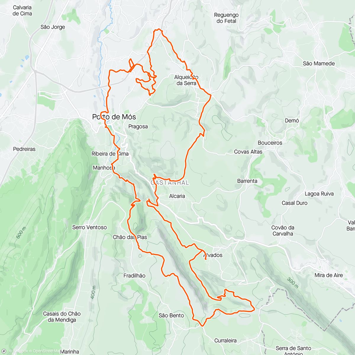 Map of the activity, Dag 7 Alvados - Porto de Mos