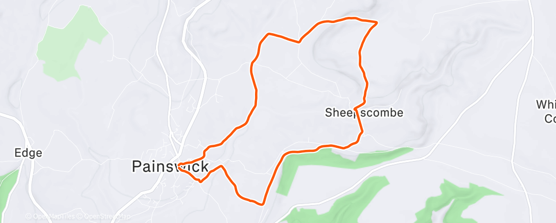 Map of the activity, PaceUp strolling for lunch 🍺